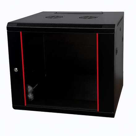 DSIT Baseline 12U wandkast met glazen deur 600x600x635mm (BxDxH) - serverbehuizing - serverrack - 19 inch