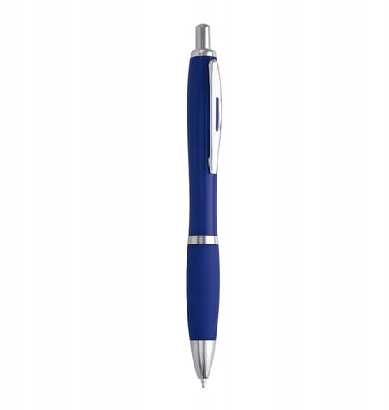 ABS Pen met Zachte Grip en Drukknop - Blauwe Inkt
