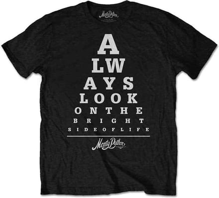 Monty Python - Bright Side Eye Test Heren T-shirt - XL - Zwart