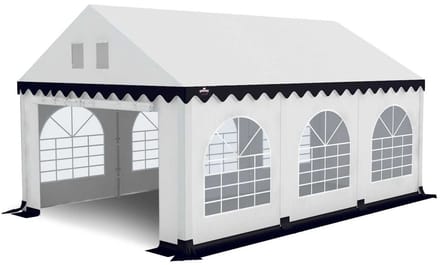 GO-PRO | 4x6 | Partytent | Met grondframe | Wit-Blauw
