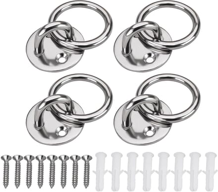 Allecta - RVS Marine Mooring Oogplaat voor Jachten en Boten - Set van 4