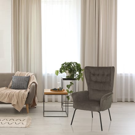 Relax stoel / Wing stoel HAVENIO stof donkergrijs hjh LIVING