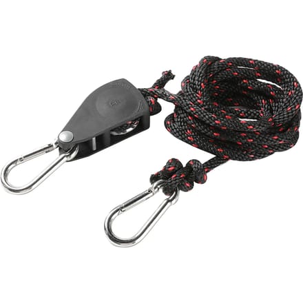 Enkel Katrolblok RVS Verstelbare Katrol Rollenwiel met 2 Sterke Gespen en Lang 2m/6.6ft black