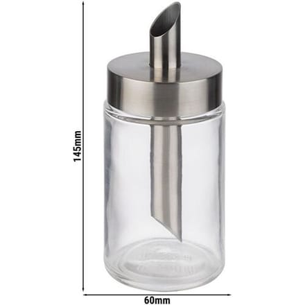 GGM Gastro (6 Stück) Zuckerdosierer - Glas - 200ml - mit Dosierrohr