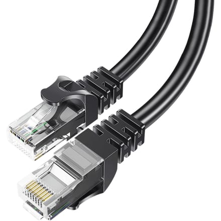 Essager CAT6 S/FTP LAN Ethernet Kabel Rond Zwart 15m