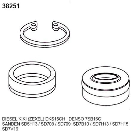 Set van afdichtringen, airconditioning NRF 38251