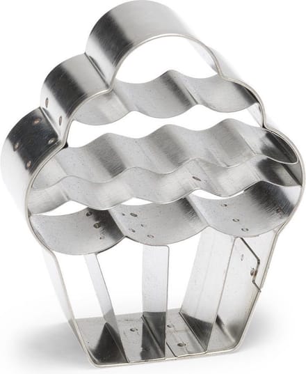 uitsteekvorm Cupcake 7 cm RVS zilver
