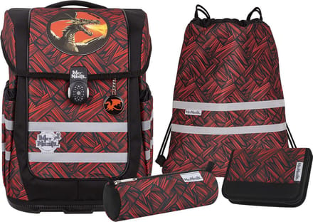 McNeill Schooltas Ergo Compacto Schoolbag Set 5-delig Zack Rood