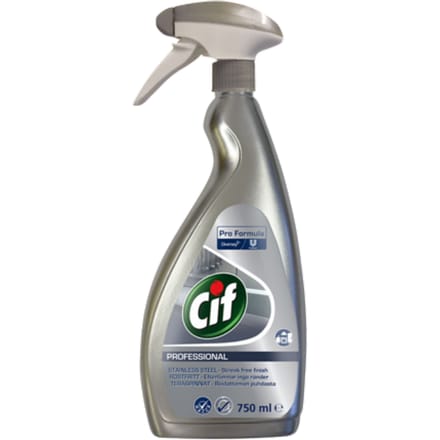Cif Roestvrij Staal Spuit- & Glasreiniger - 750ml