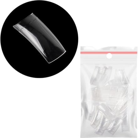 Allepaznokcie - Glazen Tips - Korte Pocket Nr 1 - 60 Stuks