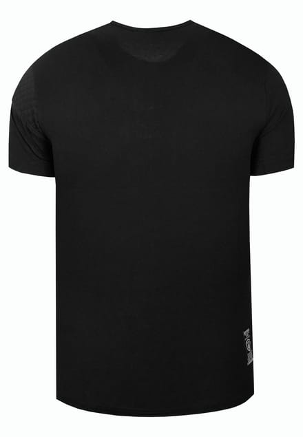 Olie-gewassen T-shirt met knoopsluiting