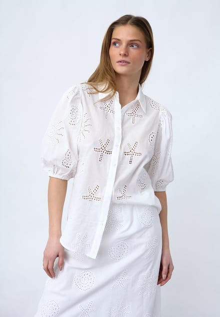 SISTERS POINT Ella-sh78- Dames Blouse - White - Maat S