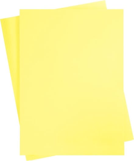 Gekleurd Karton, A2, 420x594 mm, 180 gr, lichtgeel, 10vel | Knutselkarton