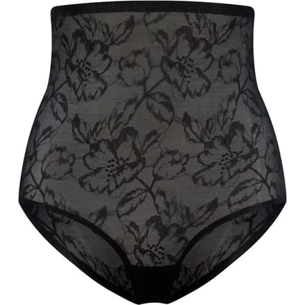 Bye Bra Kanten Corrigerende Slip met Hoge Taille Zwart M