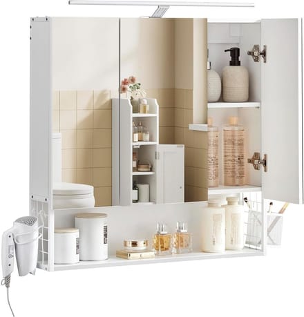 CLGP® Spiegelkast Badkamer - Medicijnkastje - Badkamerkast - Wit