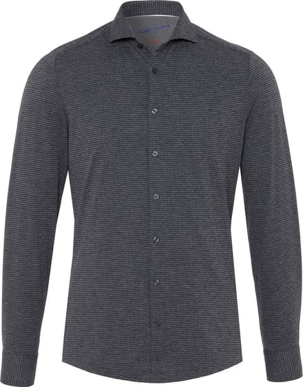 Pure The Functional Shirt Print Antraciet - Maat 43 - Heren - Overhemden Formeel