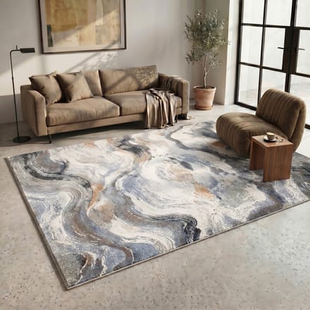Studio Clarice Abstract vloerkleed - Xavier Wave Blauw/Grijs - 240x330cm