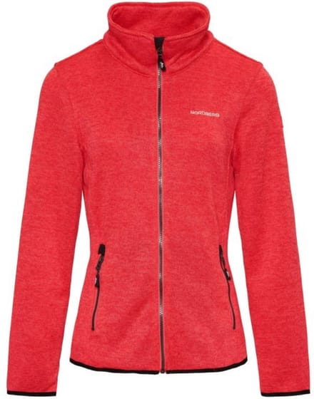 Nordberg Andrea Fleece Vest - Dames - Rood Melange - Maat 4XL