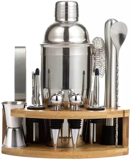 Klausberg KB7655 - Cocktail Shaker Set van RVS - Inclusief Opbergstandaard - Stijlvol en Functioneel - Ideaal voor Thuisbars en Cadeaus