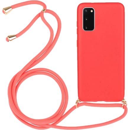 Mocaa Samsung Galaxy S20 Telefoonhoesje met Koord Rood