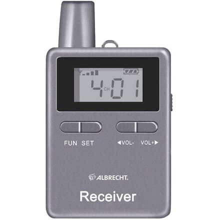 Albrecht ATR400 ontvanger incl. oortelefoon en accu voor ATT400 instructieset