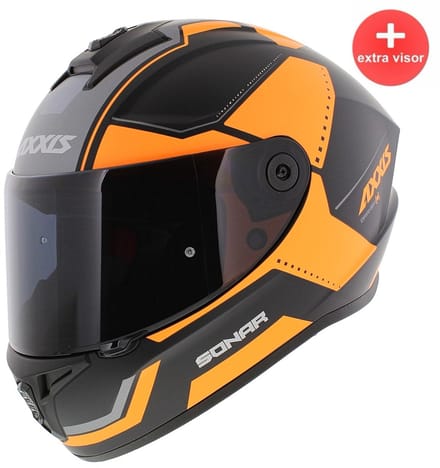 Axxis Draken S helm Sonar mat oranje