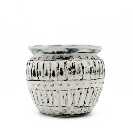 Griekse klei plantenpot - crème 12 cm