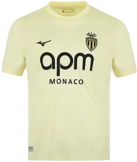 Mizuno As Monaco 25/26 Derde T-shirt Met Korte Mouwen Geel S Man
