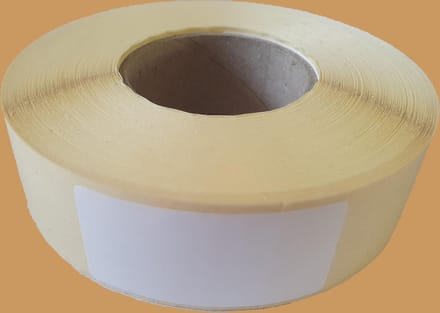 Blanco etiketten op rol - 50 x 25 mm rechthoek - mat wit