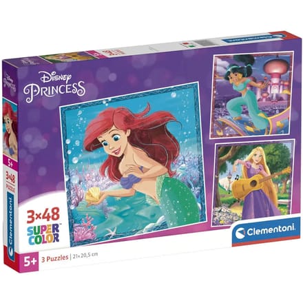 Clementoni - Puzzel - 3x48 Stukjes - Disney Prinsessen - Kinderpuzzel - Vanaf 5 jaar