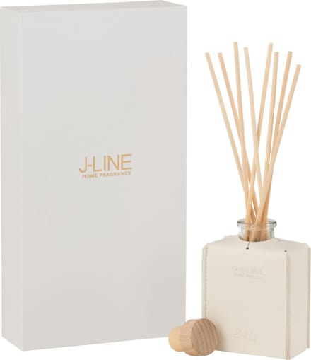 J-Line geurstokjes - Grape White - leder - zwart - 100ml