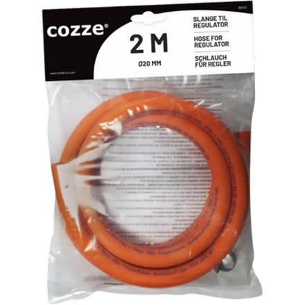 cozze ® hose for regulator 2.0 m & 2 x clamps for hose connection