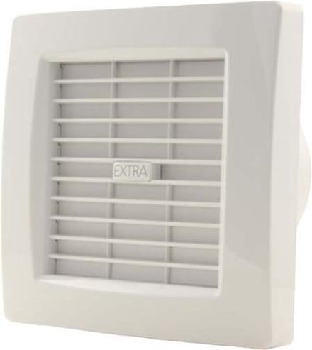 Badkamerventilator diameter 120 mm WIT met AUTOMATISCHE SLUITKLEP en TIMER - luxe X120ZT