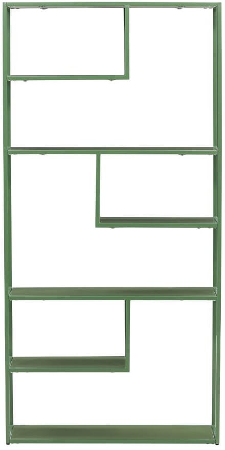 Staal wandkast 2 planken groen.