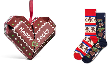 Happy Socks - 2-Pack Gingerbread Heart Socks Gift Set - Heren - Sokken