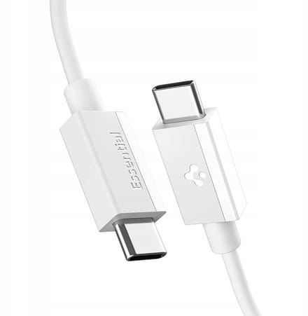 Spigen Essential USB C to USB C 60W Cable - white EB6020CC