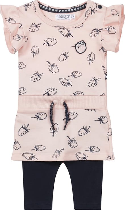 Dirkje R-TRES BIEN Meisjes Kledingset - Light pink - Maat 68