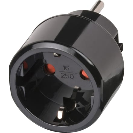 Brennenstuhl reisstekker / reisadapter (reiscontactdoosadapter voor het aansluiten van elektrische apparaten met aardingscontactstekker in landen met Amerikaans (3-polig) stekkersysteem) zwart