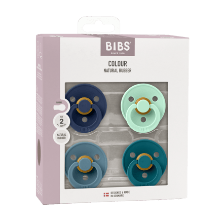BIBS Colour Fopspeen - 6-18 mnd - 4-pack - Deep Space/Petrol/Nordic Mint/Forest Lake