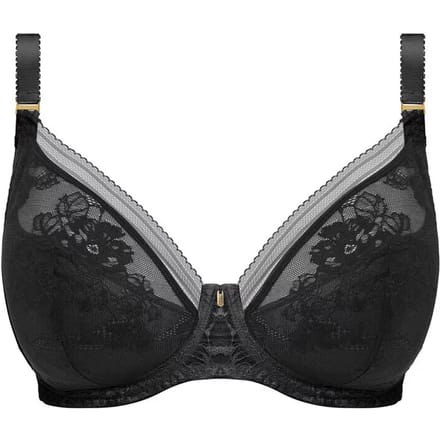 Fantasie FUSION LACE UW PADDED PLUNGE BRA Dames Beha - Black - Maat 80H