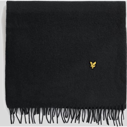Lyle & Scott Plain lambswool scarf - jet black