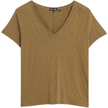 Superdry Studios Slub Emb Vee Tee Dames T-Shirt - Groen - Maat S
