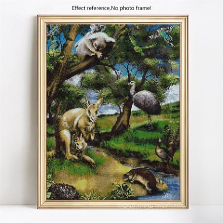 Diamant schilderij diamant borduurwerk dier 5D DIY volledige ronde kruissteek 20X30CM black