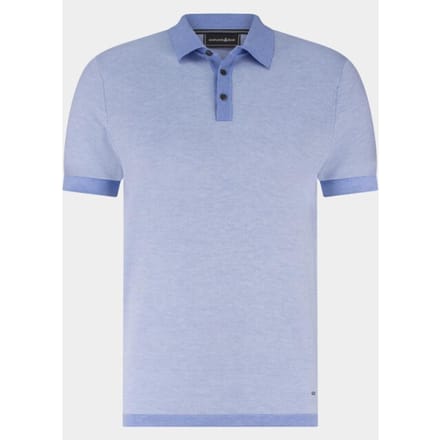 Scotland Blue Polo heren Blauw Wren Knitted Polo Ss SPE26106WR38SB/4003
