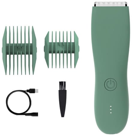 Heren Lichaamshaar Trimmer Dames Scheerapparaat Epilator Bikini Trimmer Lies en Lichaam Scheerapparaat Arm Baard Scheermes Groen (zonder basis)