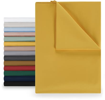 Blumtal Basic Bedlaken Microvezel - 220 x 275 cm - Spicy Mustard - hoeslaken zonder elastiek