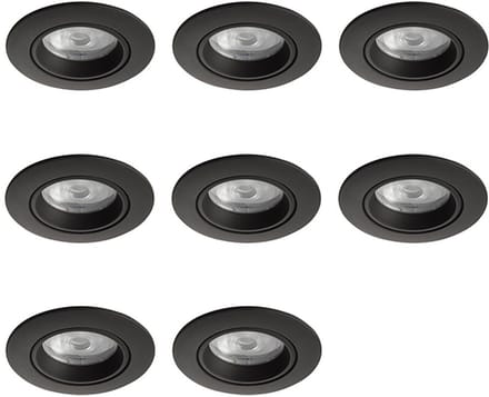 Lybardo - Inbouwspots - 8-pack - Spotjes Inbouw - Costa - Kantelbaar