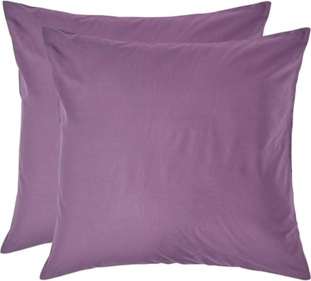 Homescapes Kussensloop 60x60 cm Set van 2 – Paars – 100% Egyptisch Perkal Katoen – 200 TC