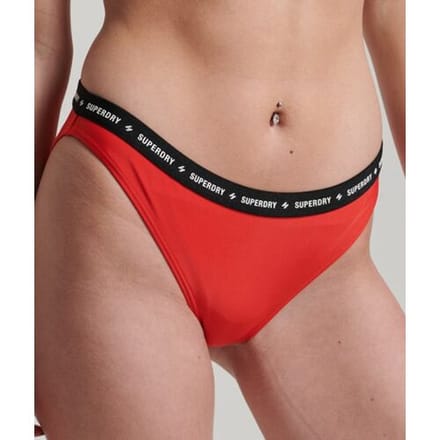 Superdry Code Micro Elastisch Bikinibroekje Rood Grootte: 42