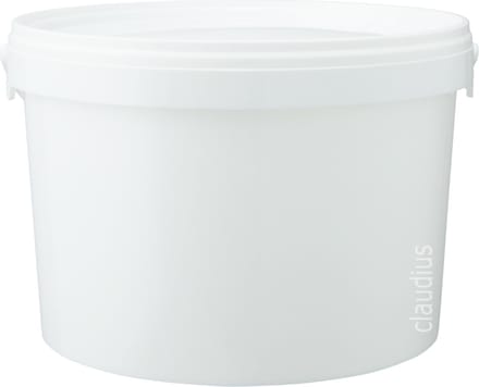 Lege Plastic emmer 5 liter wit met deksel